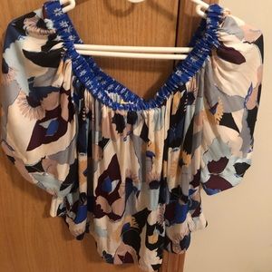 Free People Silk Like Off the Shoulder Top